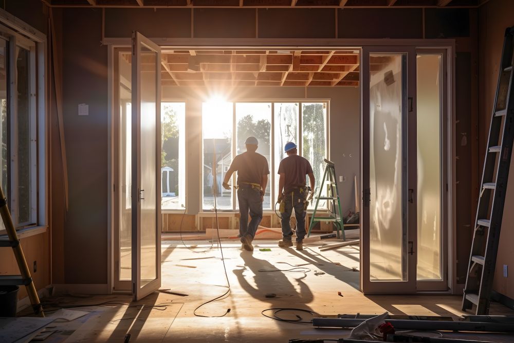 door construction workers